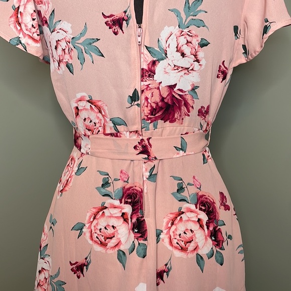 Blue Rain Pink Floral Women’s Dress Size Large - Picture 8 of 11